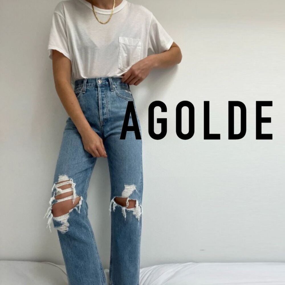 AGOLDE 90's MidRise Loose Fit in Backdrop 24 EUC